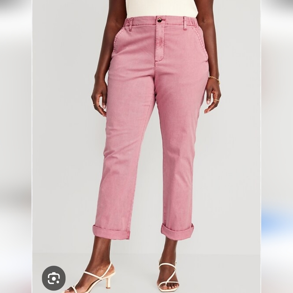 NWT Old Navy OG Chino High Rise Crop Pants Elast Waist XXL